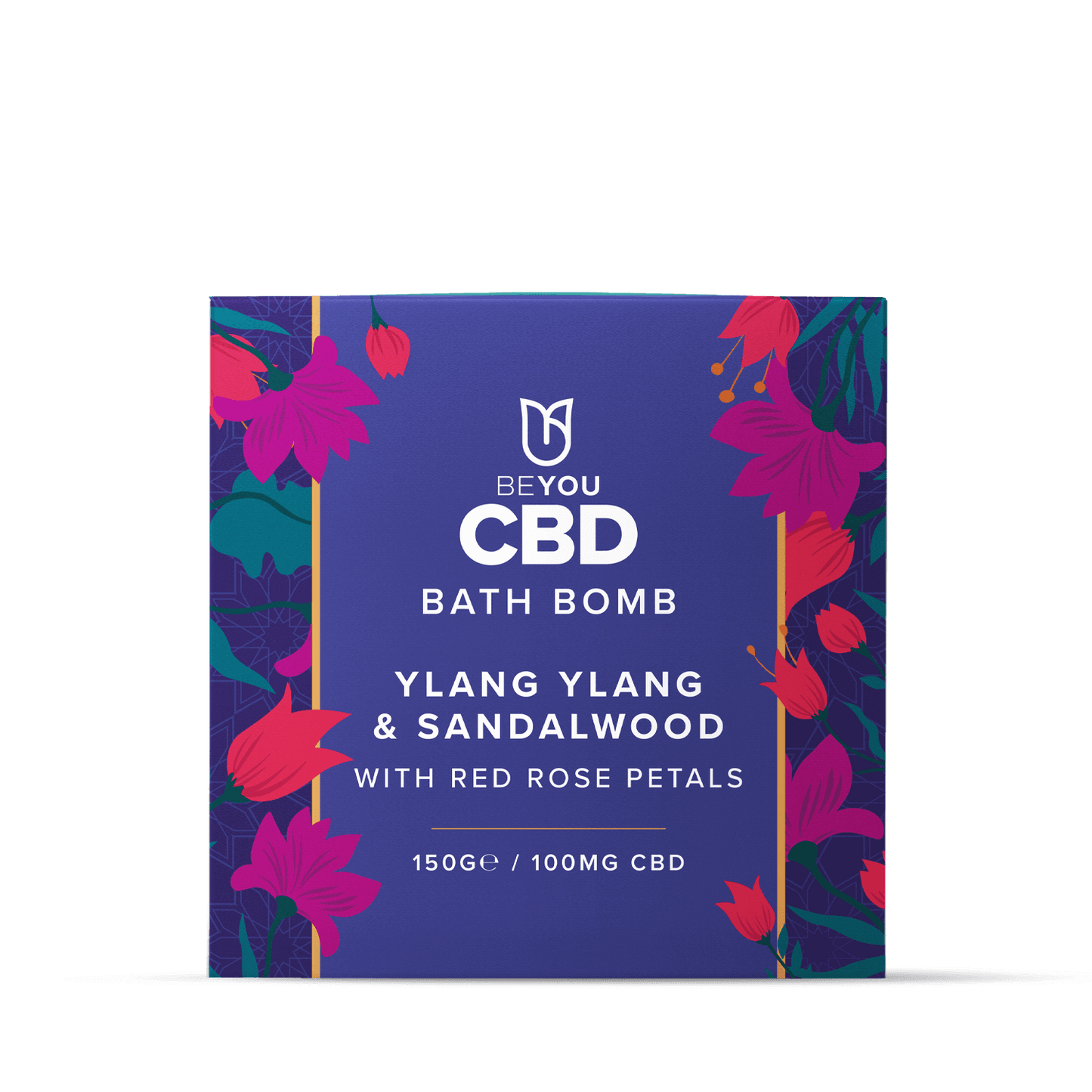BeYou CBD Bath Bomb - Ylang Ylang & Sandalwood & with red rose petals Best Sales Price - Beauty
