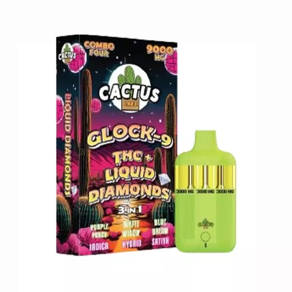 Cactus Labs Glock-9 THC+Liquid Diamonds 3 In 1 Disposable 9000MG Best Sales Price - Vape Pens