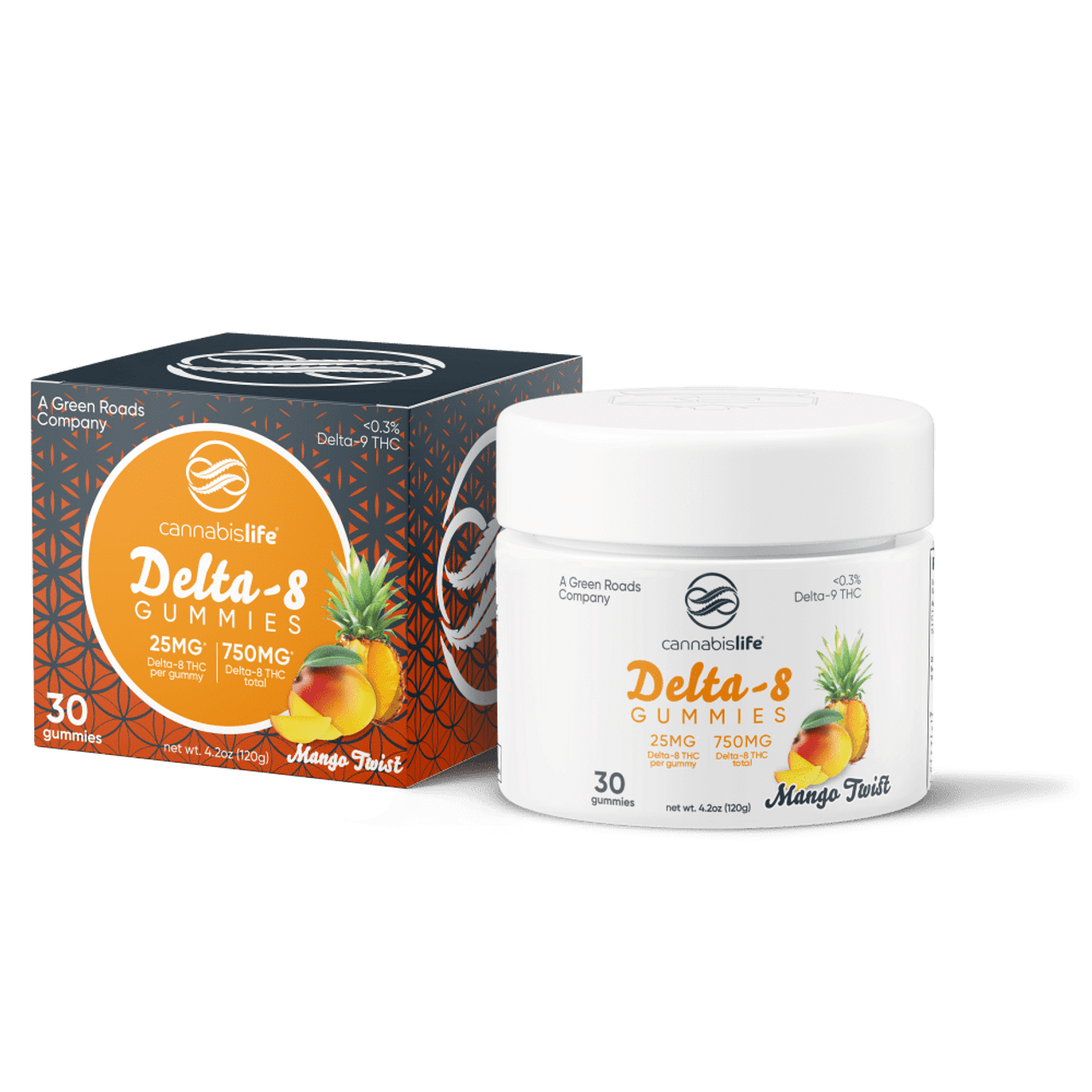 Cannabis Life Mango Twist Delta-8 Gummies - (30ct) 750mg Best Sales Price - Gummies