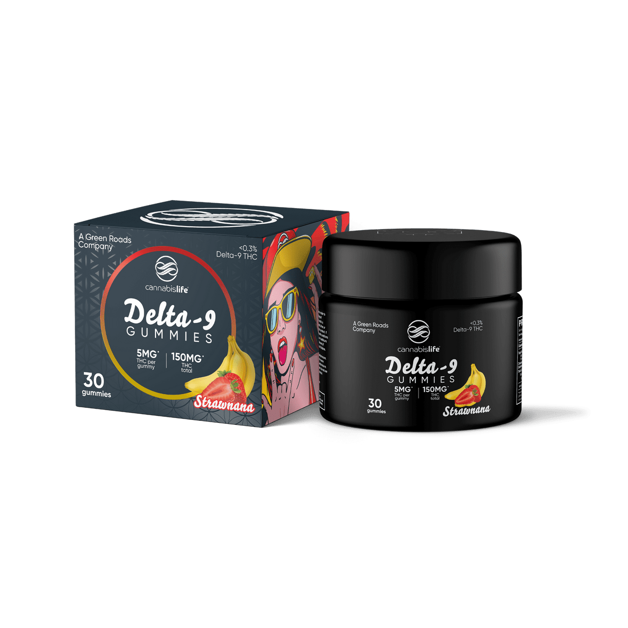 Cannabis Life STRAWNANA DELTA-9 GUMMIES - (30CT) 150MG Best Sales Price - Gummies