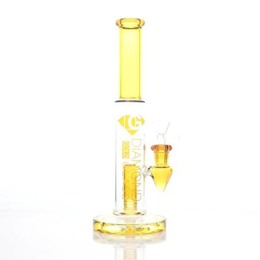 Diamond Glass Cylinder Straight Tube Bong Best Sales Price - Bongs