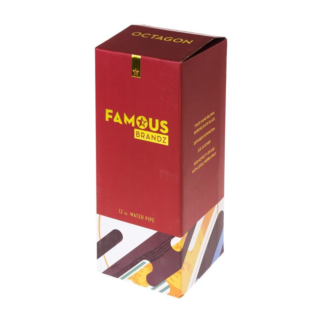Famous Brandz Octagon 12" Water Pipe Best Sales Price - Bongs