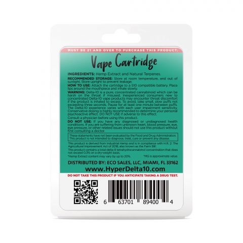 Gorilla Glue Cartridge - Delta 10 THC Hyper 900mg (1ml) Best Sales Price - Vape Pens