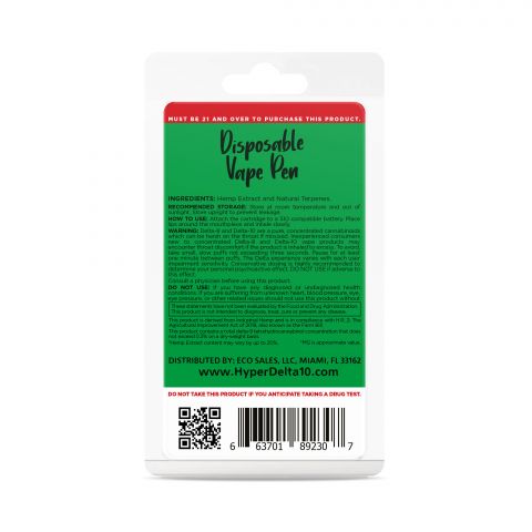 Green Crack Delta 10 THC Vape Pen - Disposable Hyper 920mg Best Sales Price - Vape Pens