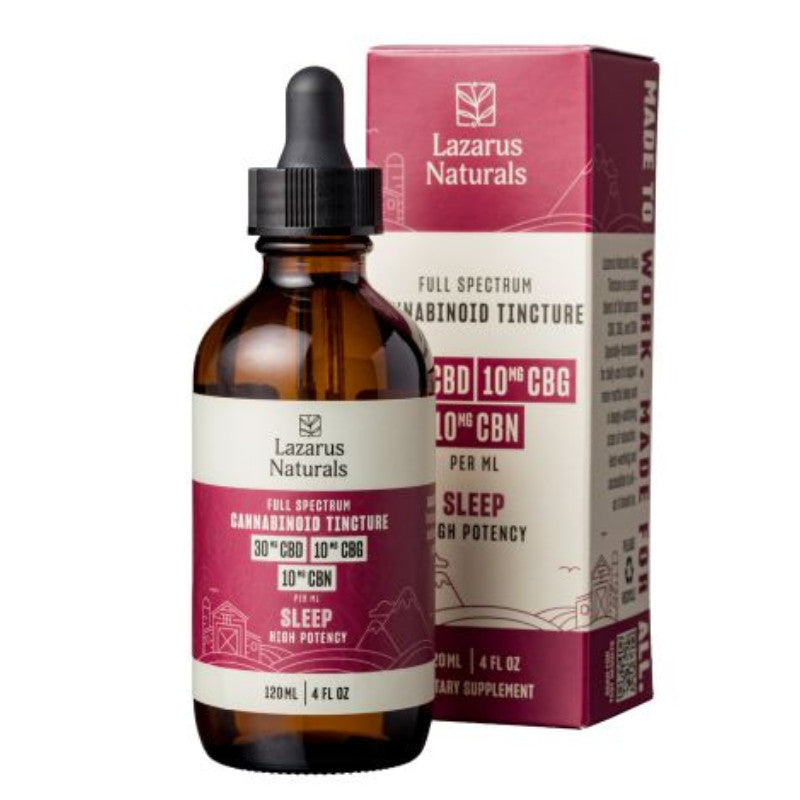 High Potency CBD Oil Tincture for Sleep with CBG & CBN β Lazarus Naturals Best Sales Price - Tincture Oil