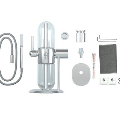 Stundenglass Polished Silver Gravity Flip Bong Best Sales Price - Bongs