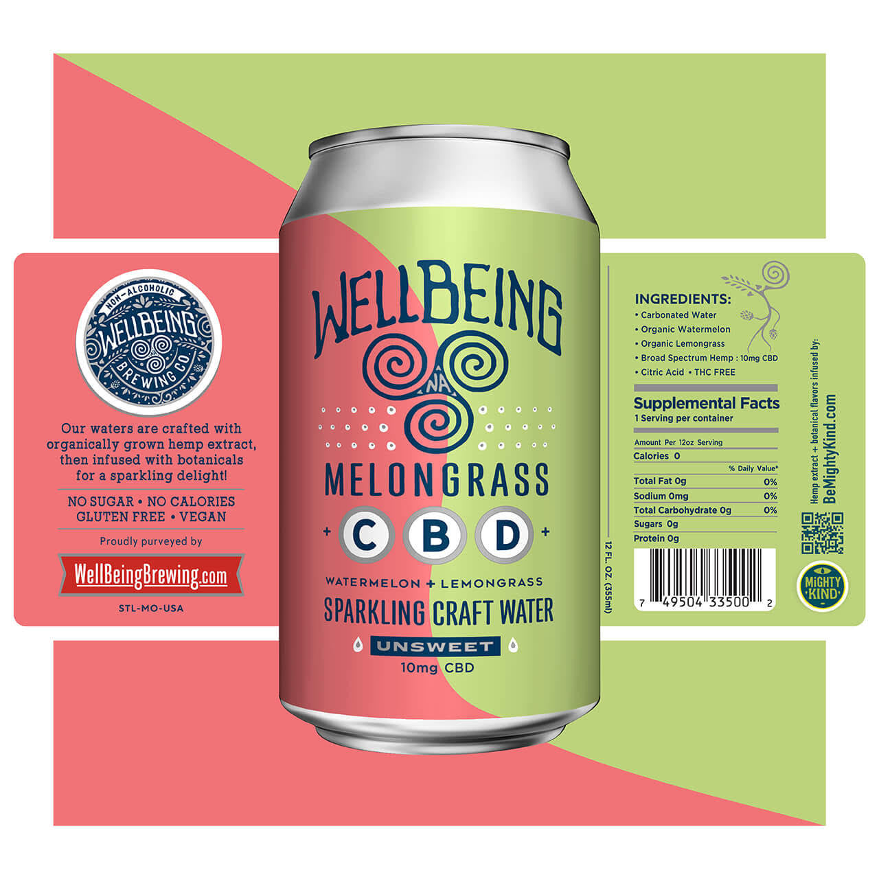 Mighty Kind Wellbeing Melongrass CBD Beverage Drinks Best Sales Price - Edibles