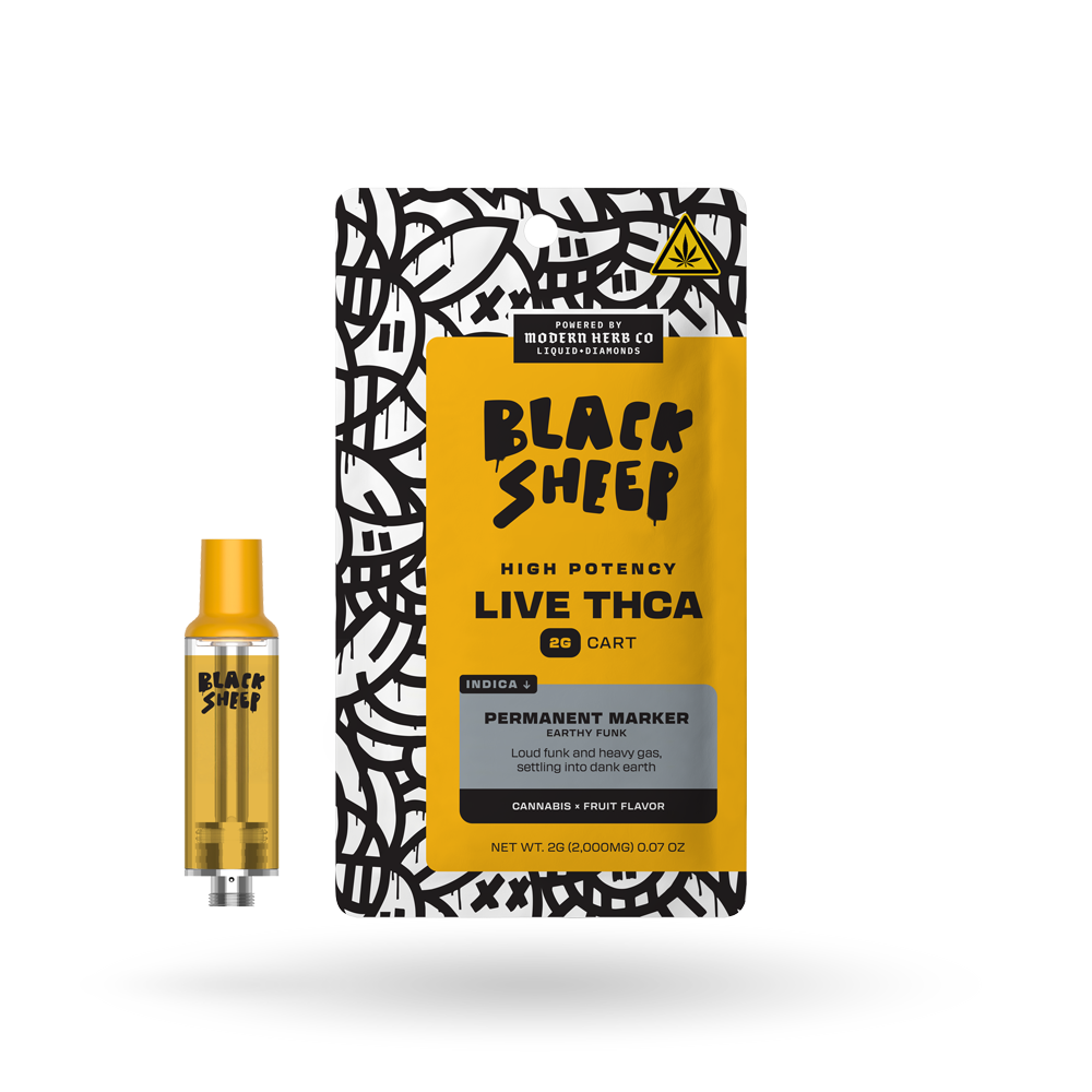 Liquid Diamonds Vape Cartridge: Permanent Marker (Indica), 2g