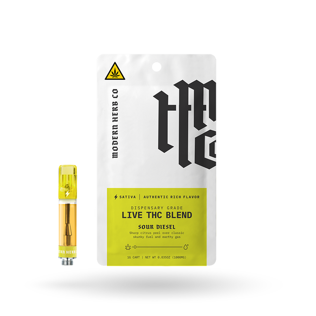 The Hemp Collect Live THC Vape Cartridge: Sour Diesel (Sativa) 1g