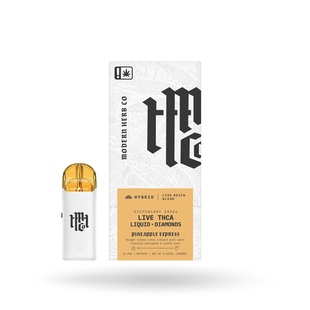 THCa Pod Kit Live Resin Liquid Diamonds: Pineapple Express (Hybrid) - 1g