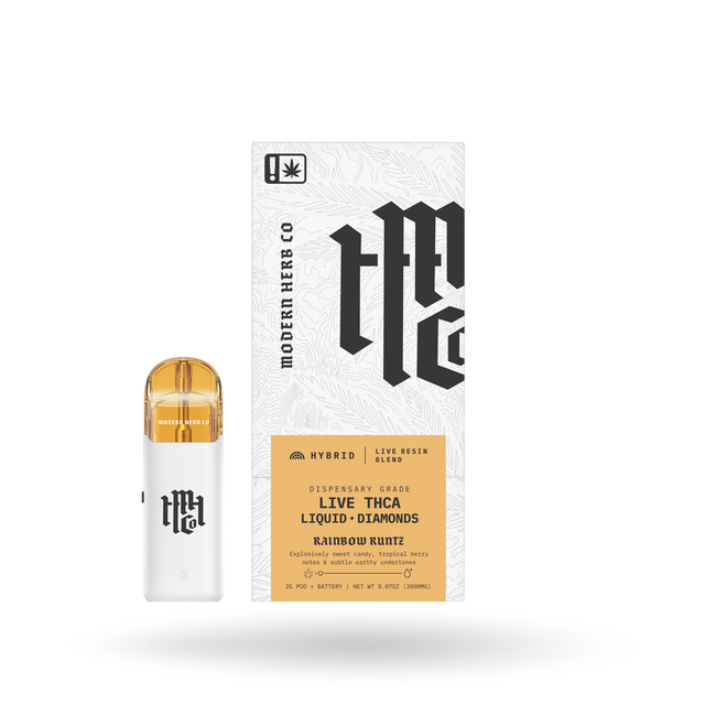 THCa Pod Kit Live Resin Liquid Diamonds: Rainbow Runtz (Hybrid) - 2g