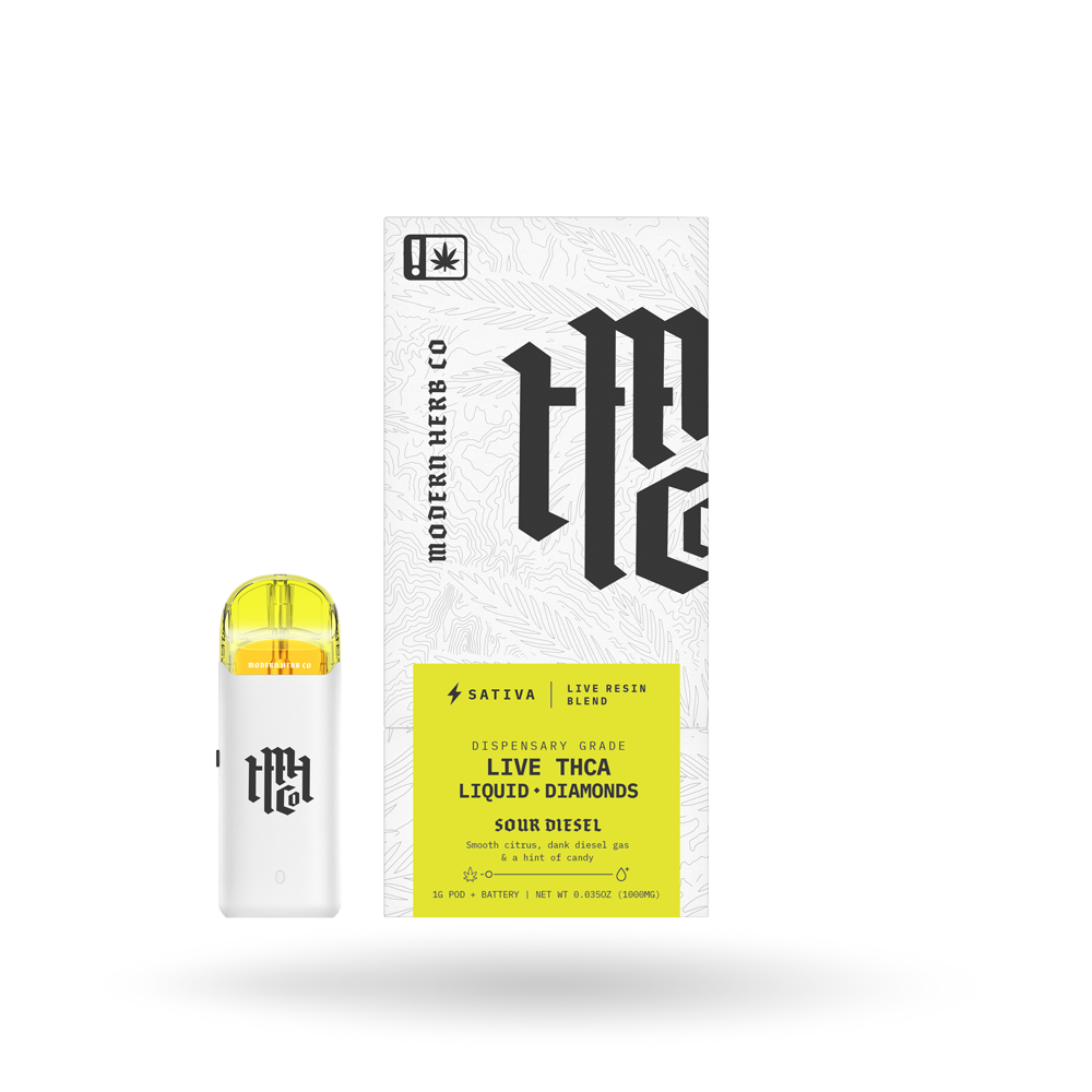 THCa Pod Kit Live Resin Liquid Diamonds: Sour Diesel (Sativa) - 1g