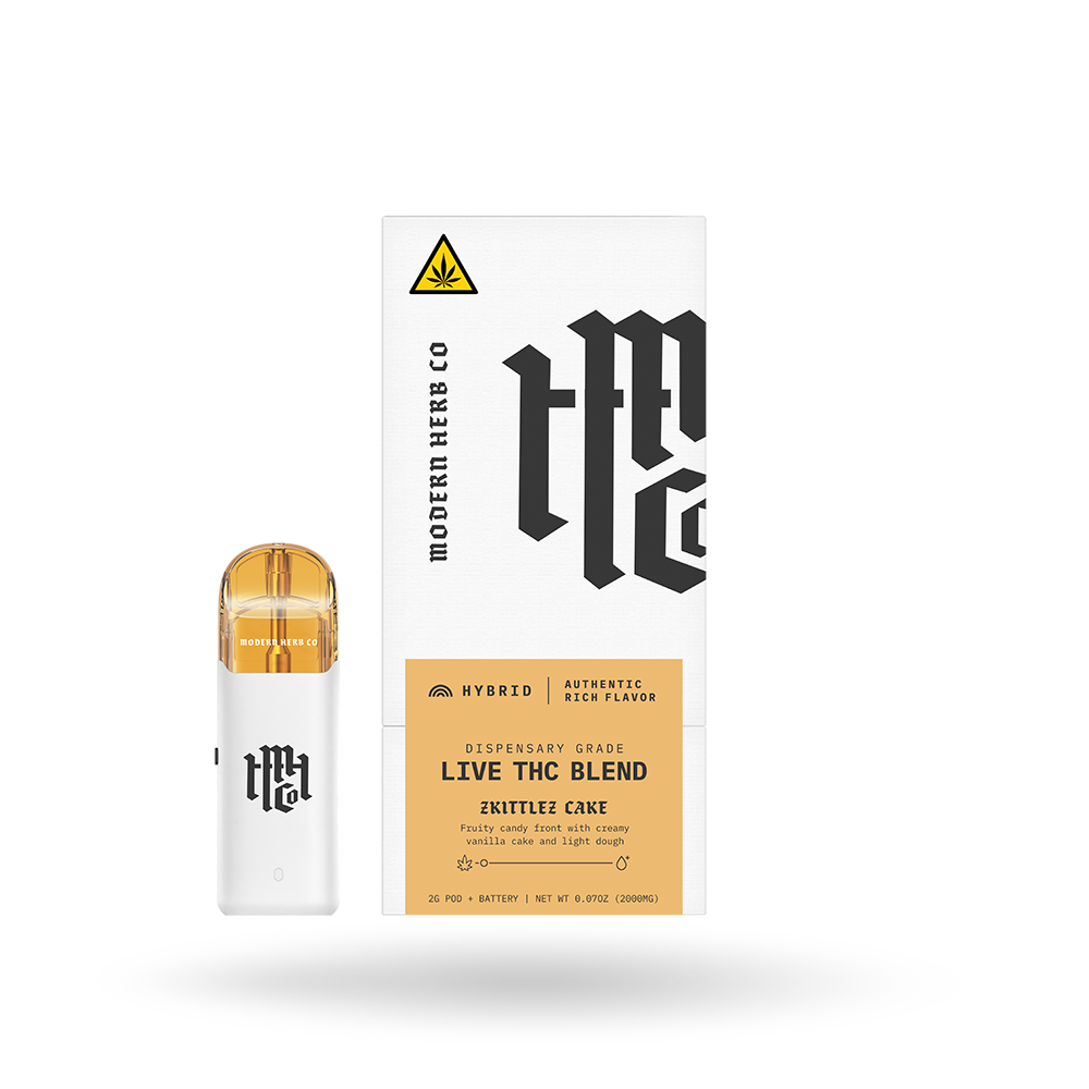 The Hemp Collect Live THC Pod Starter Kit: Zkittlez Cake (Hybrid) 2g