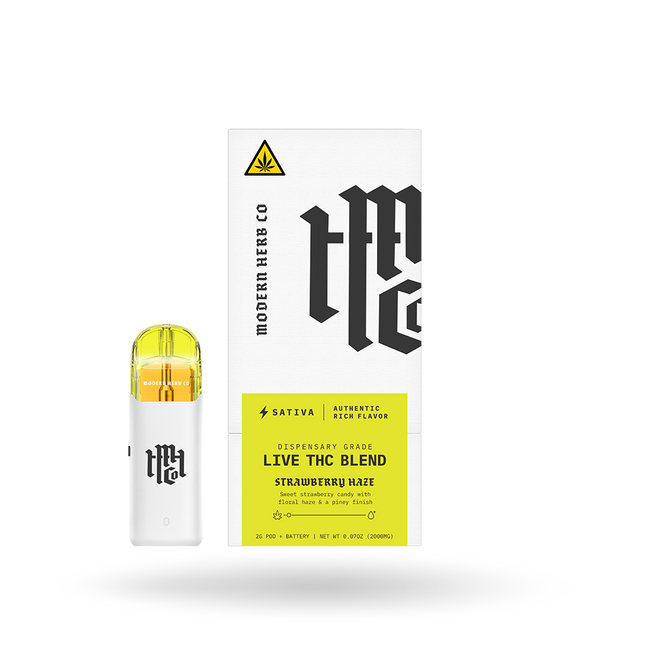The Hemp Collect Live THC Pod Starter Kit: Strawberry Haze (Sativa) 2g