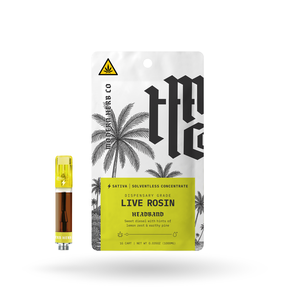 THCa Rosin Vape Cartridge: Headband (Sativa), 1g