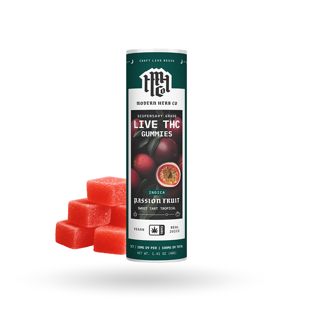 The Hemp Collect Live Resin D9 THC Gummies: Passion Fruit (Indica), 5ct