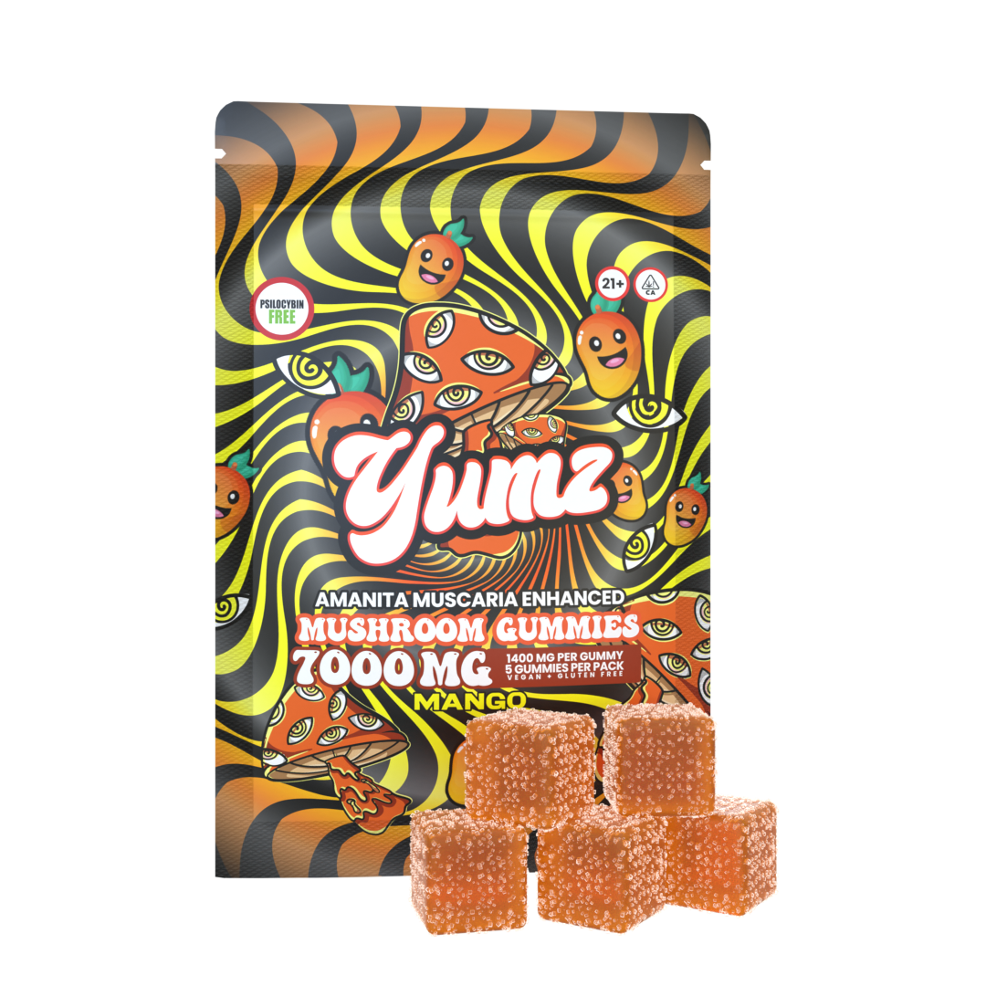 YUMZ - Mango ( Amanita Muscaria Mushroom Gummies ) Best Sales Price - Gummies