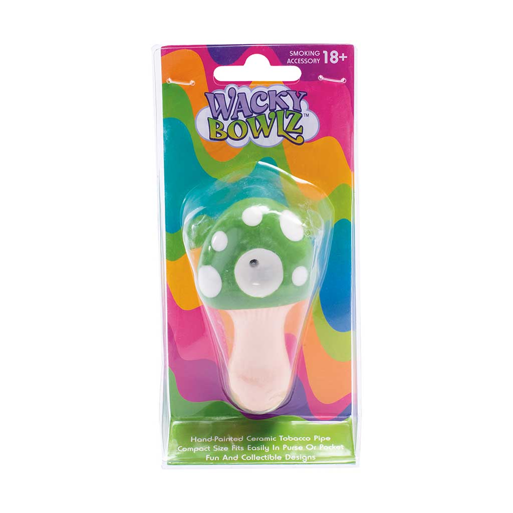 MUSHROOM CERAMIC PIPE - WACKY BOWLZ