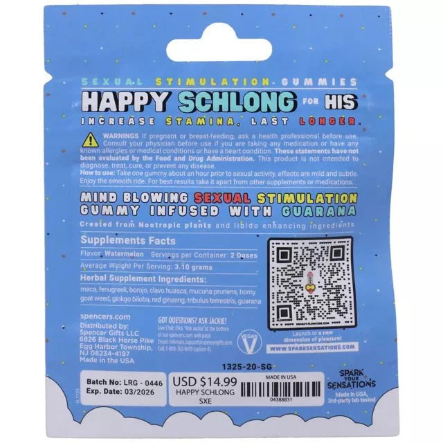 Happy Schlong Sexual Stimulation Gummies – For Him