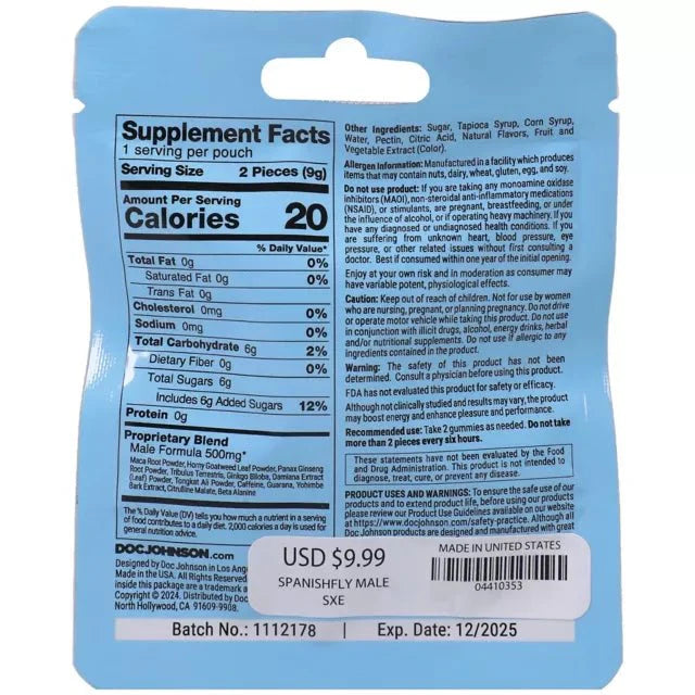 Spanish Fly Male Sensual Enhancement Gummies