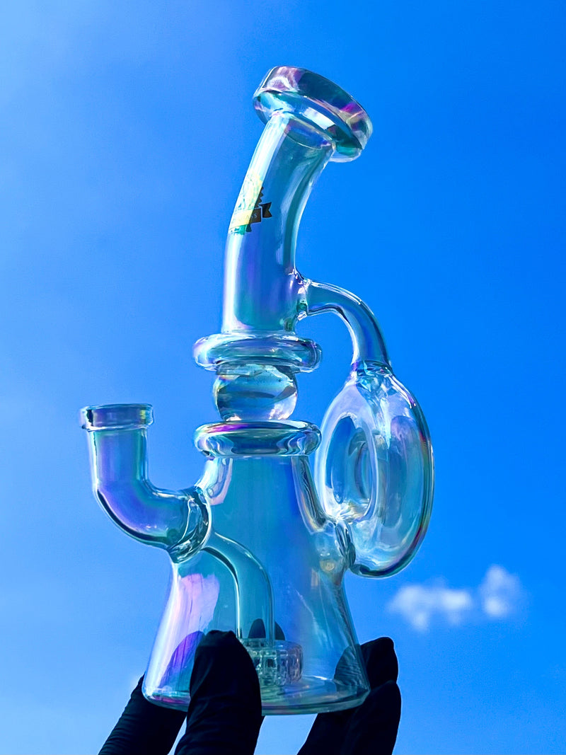 Illuminati Glass BH6 009 - FUMED Marble Orbit Rig Best Sales Price - Bongs