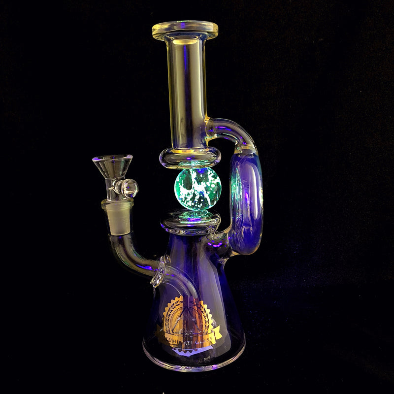 Illuminati Glass BH6 009 - FUMED Marble Orbit Rig Best Sales Price - Bongs