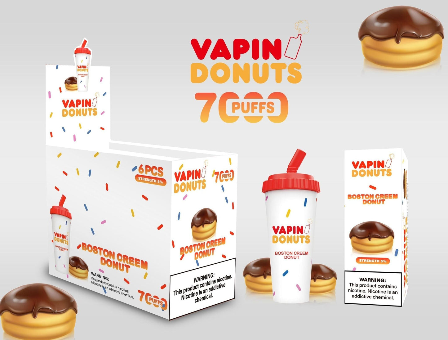 Vapin’ D Vapin Donuts - Cup - 7000 Puffs - Single Unit Best Sales Price - Disposables