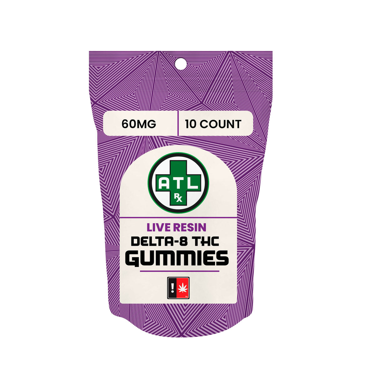 ATLRx Delta 8 60mg Live Resin Gummies