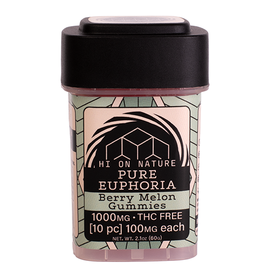 Hi On Nature 1000mg CBD Blend Pure Euphoria Gummies - 2 Flavors