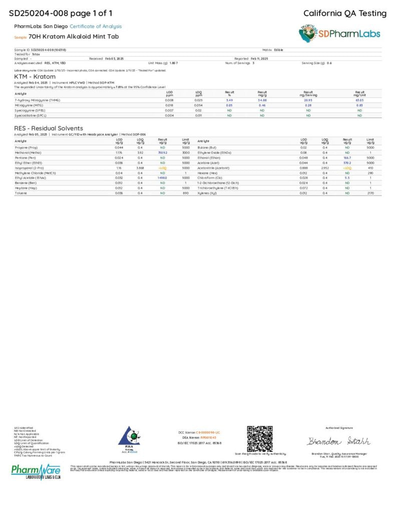 7Stax Premium 7-OH Kratom Alkaloid Tablets (80mg – 4 Count)