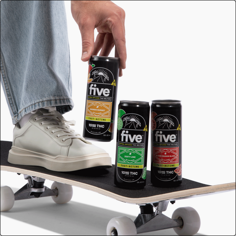 Five CBD fast-acting 10mg thc seltzers | variety pack Best Sales Price - Seltzers