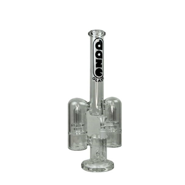 Daze Glass - 14" Rocket Ship Dual Showerhead Perc Glass Water Pipe