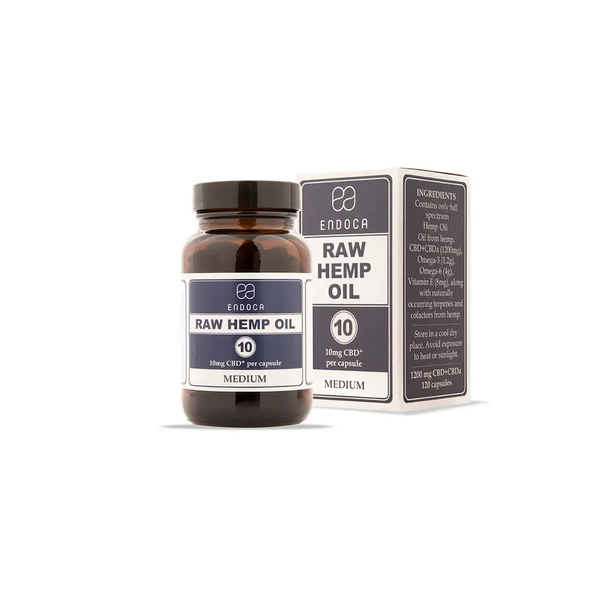 Endoca Raw 10mg CBD Capsules (Medium)