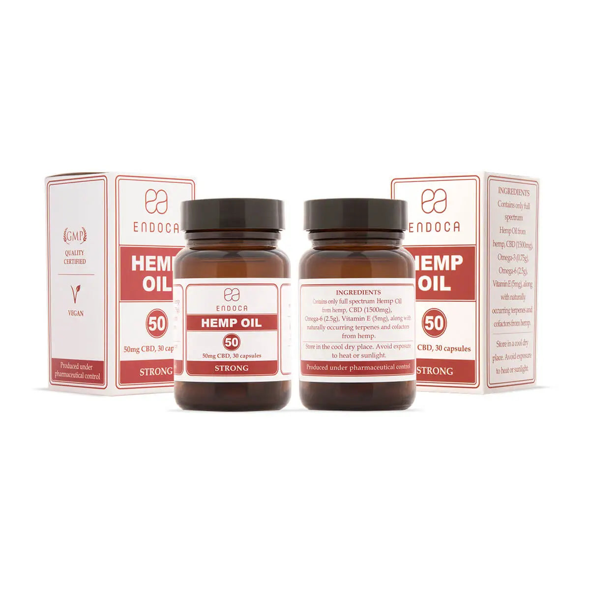 Endoca CBD Capsules 50mg CBD (Strong)