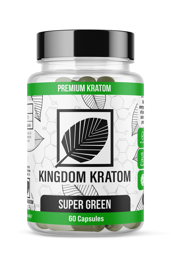 Kingdom Kratom Super Green Borneo Capsules