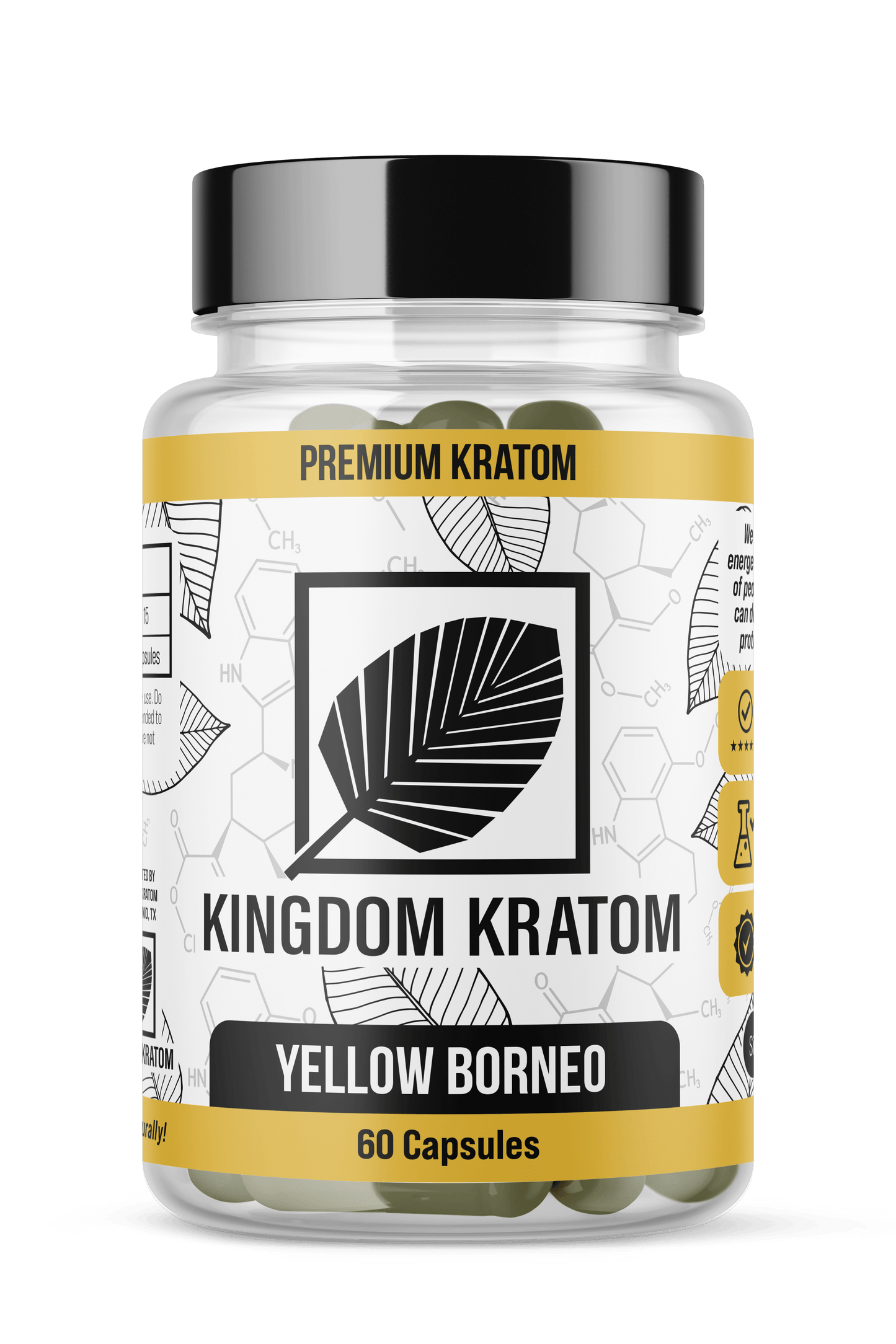 Kingdom Kratom Yellow Borneo Kratom Capsules