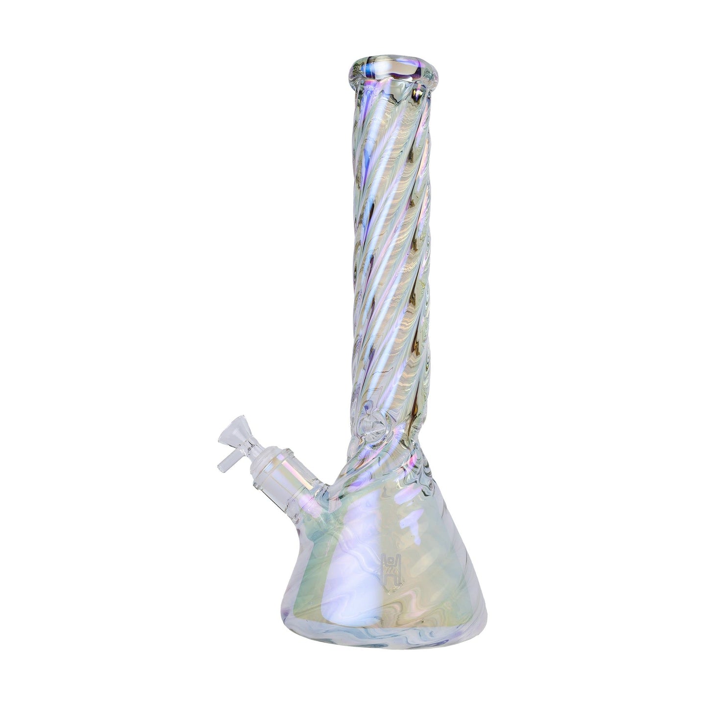Human Grade Twisted Iridescent Beaker Water Pipe
