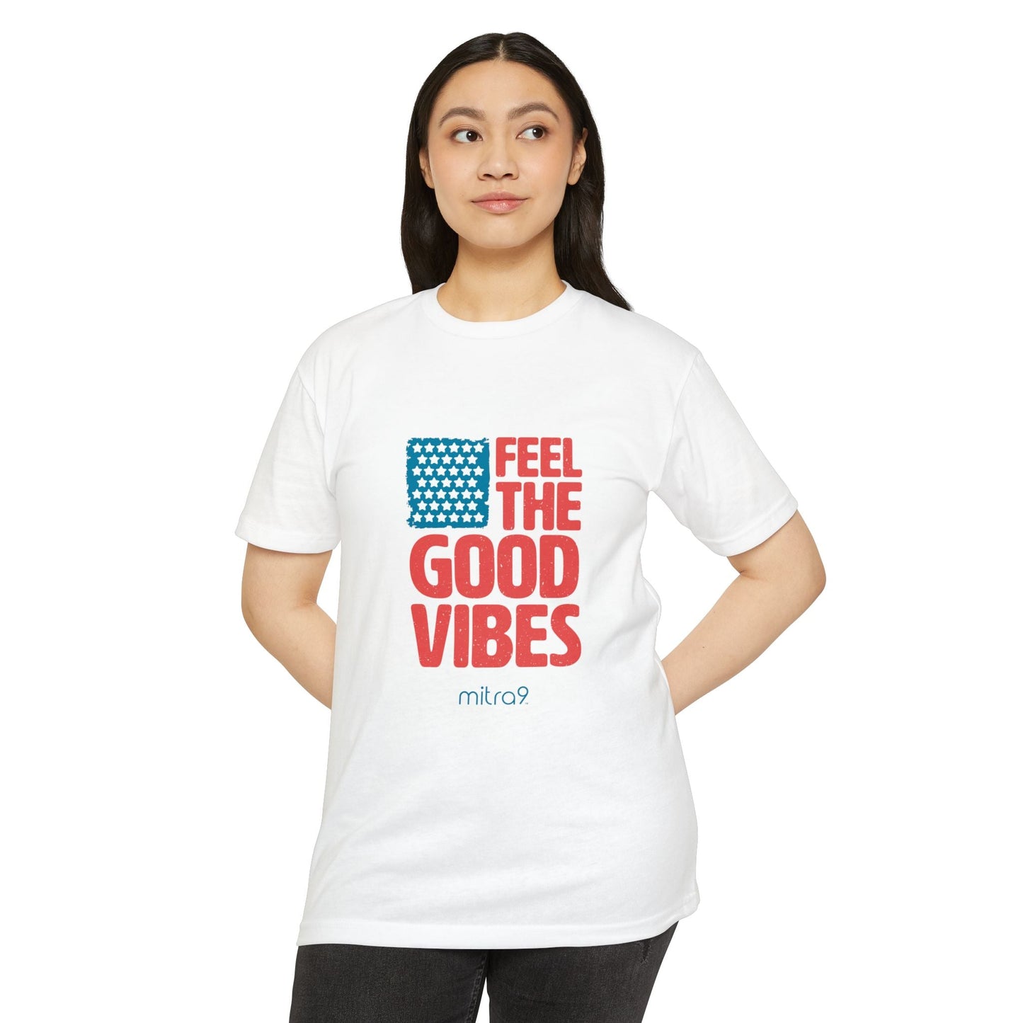 Mitra9 Feel the Good Vibes - Red, White & Chill 2025 Edition T-shirt