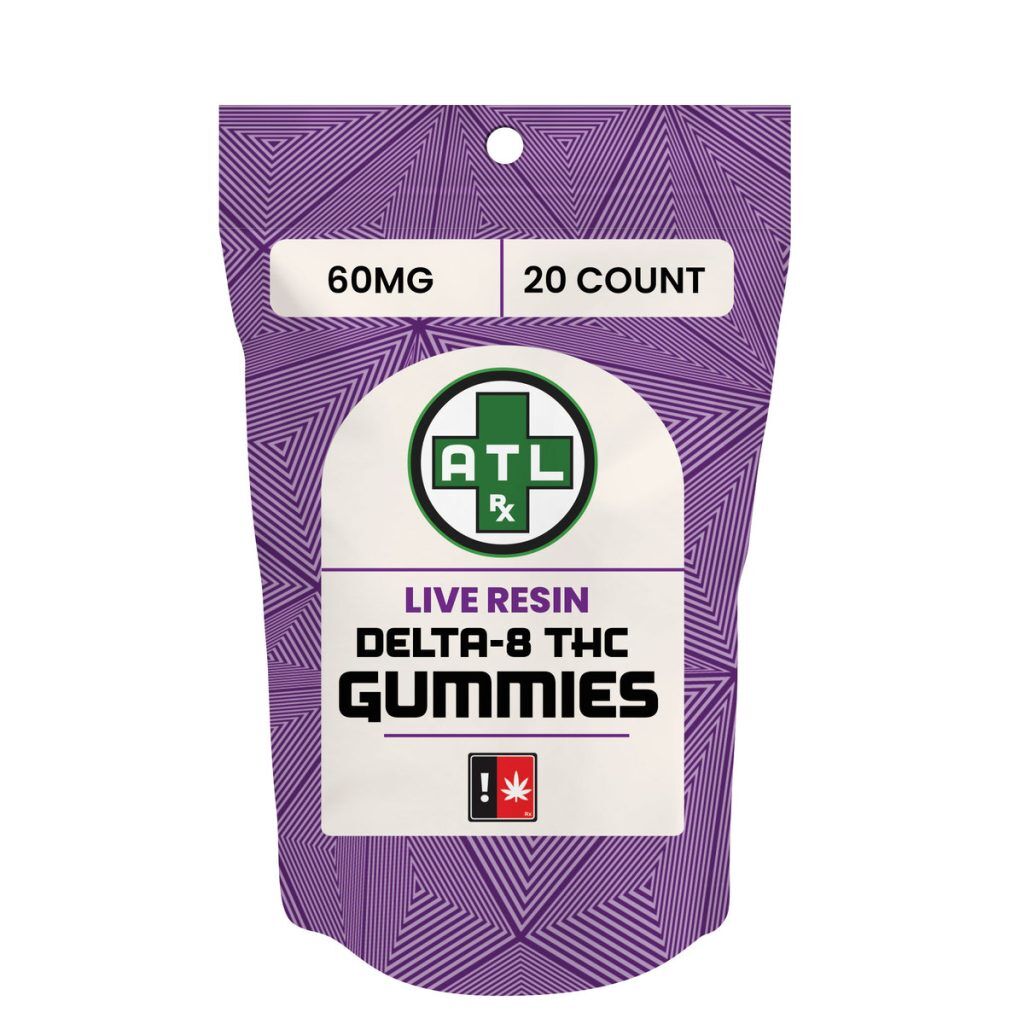 ATLRx Delta 8 60mg Live Resin Gummies