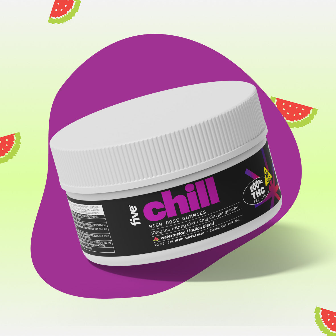 Five CBD indica chill 10mg thc gummies