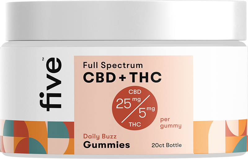 Five CBD Full Spectrum CBD + THC Gummies [Free]