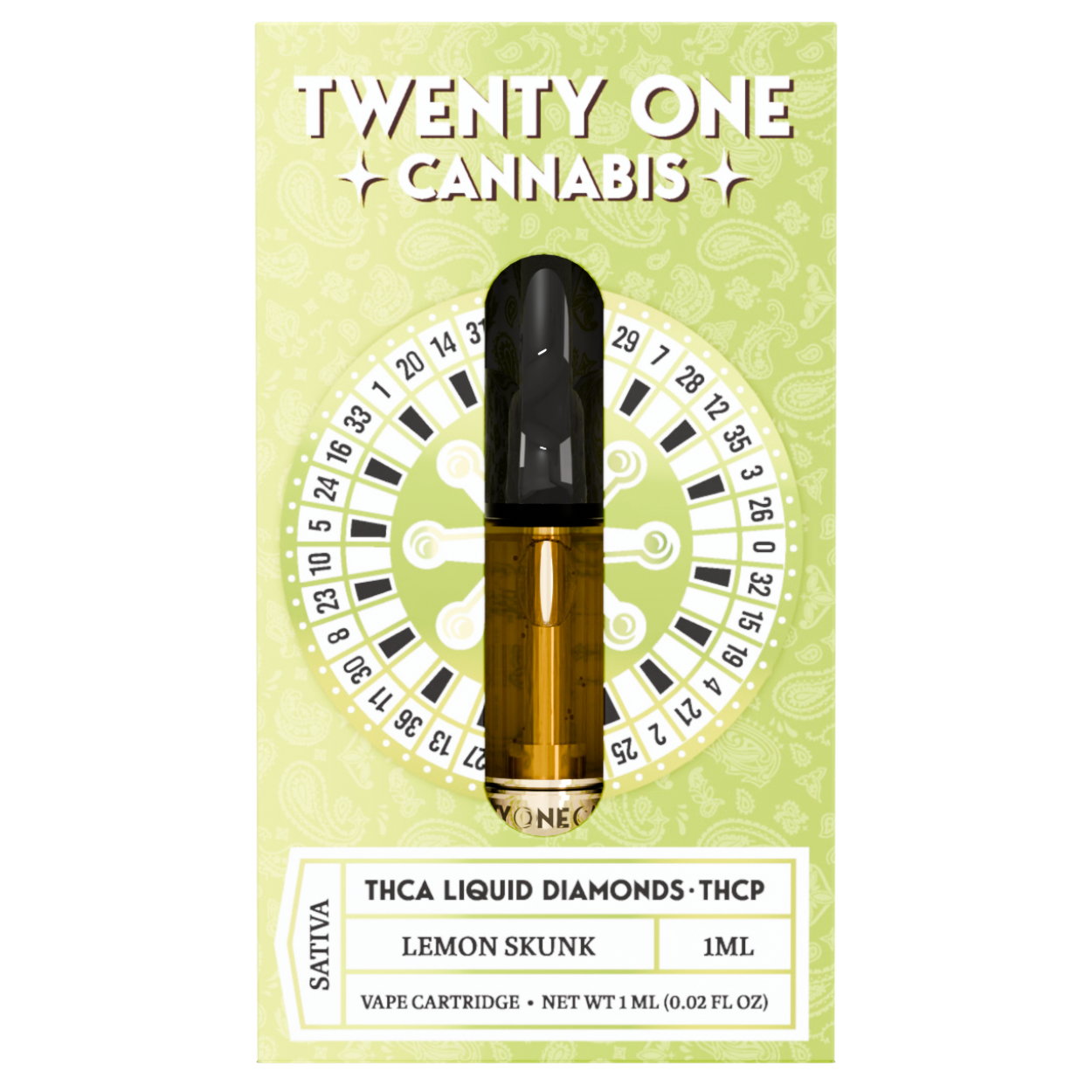 Twenty One Cannabis Liquid Diamonds THC-A Cartridge 1G