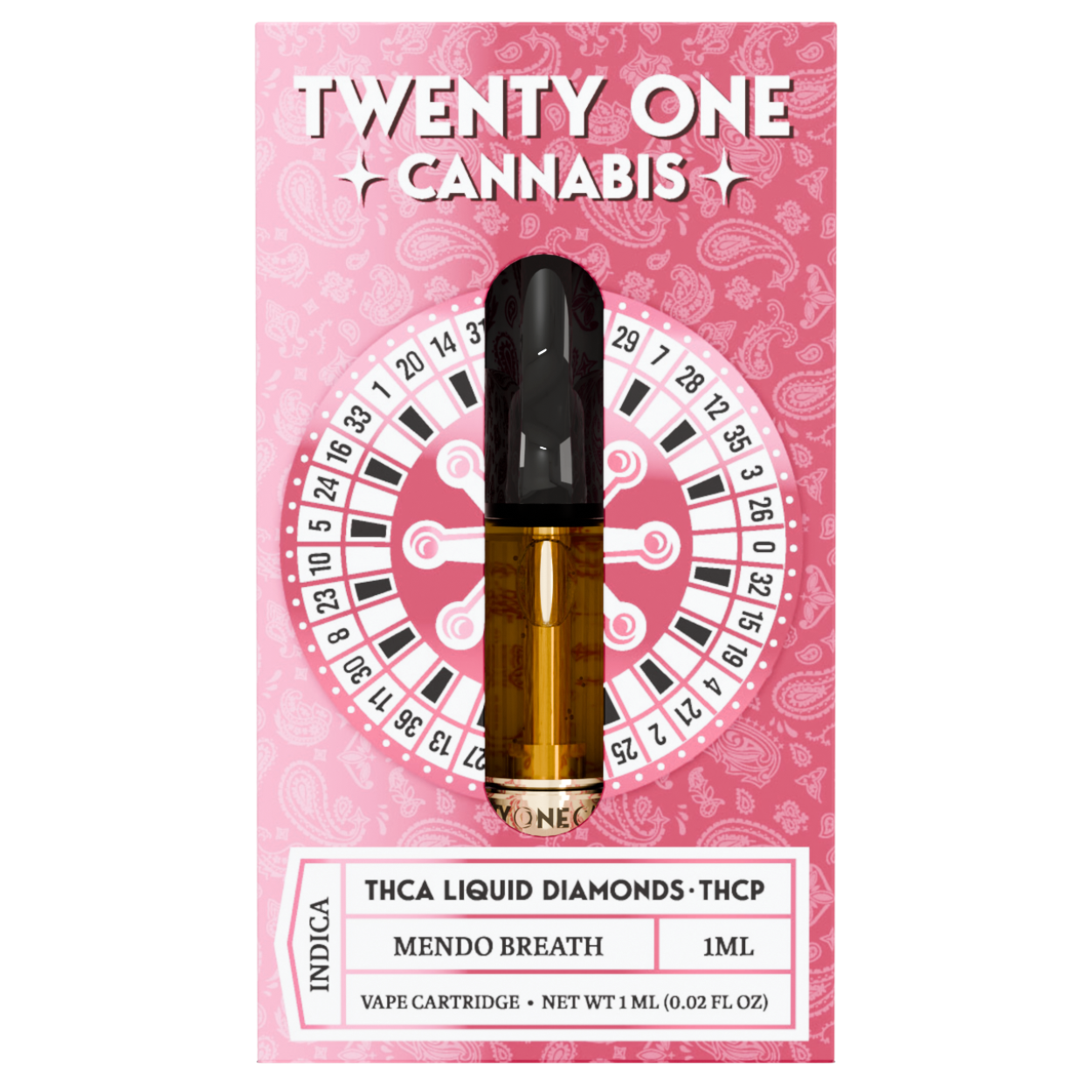 Twenty One Cannabis Liquid Diamonds THC-A Cartridge 1G