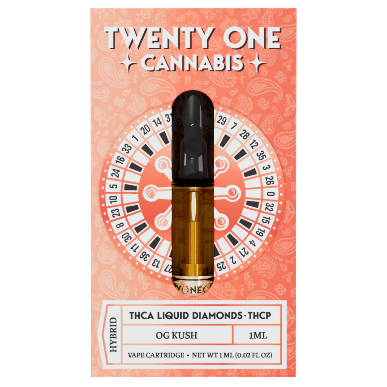 Twenty One Cannabis Liquid Diamonds THC-A Cartridge 1G