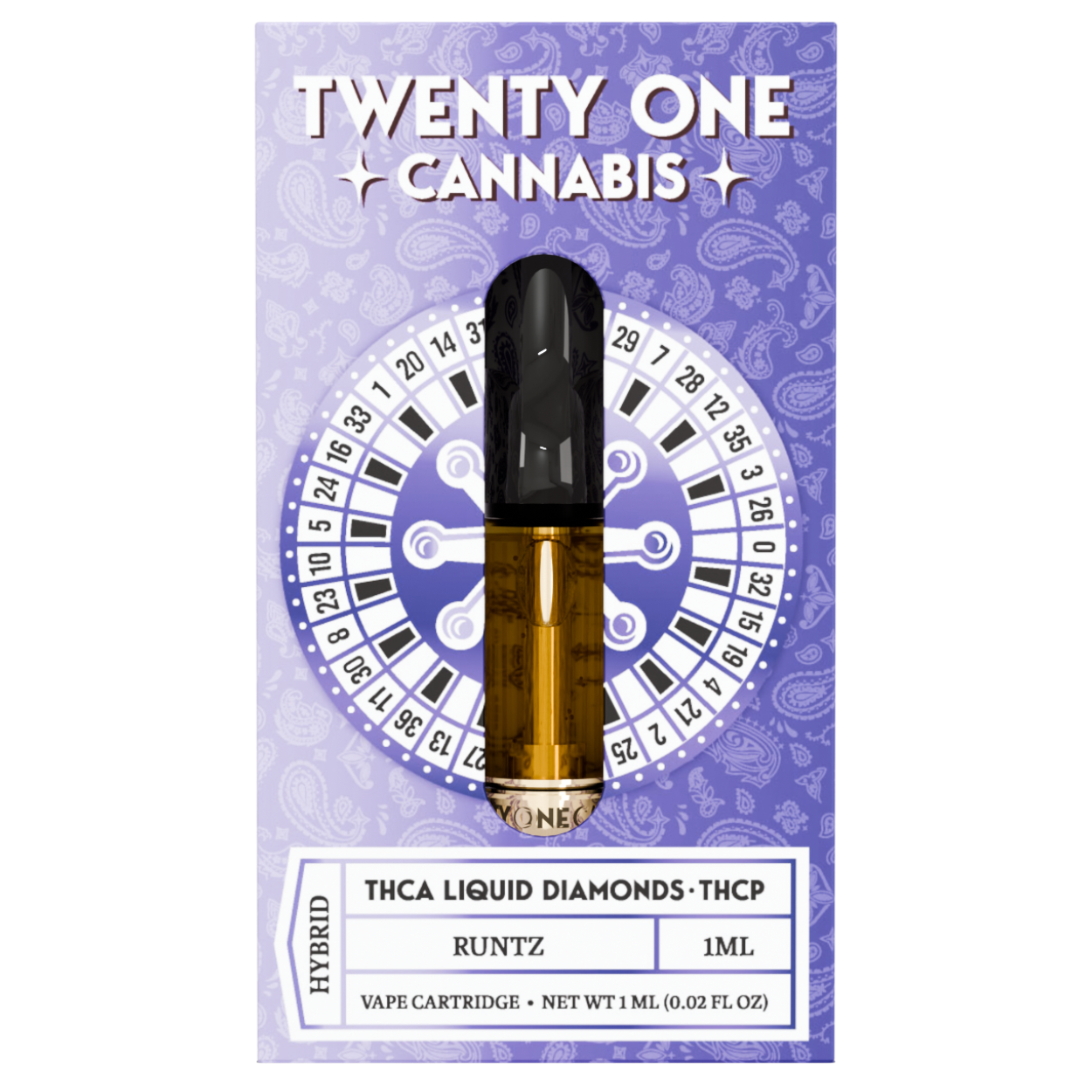 Twenty One Cannabis Liquid Diamonds THC-A Cartridge 1G