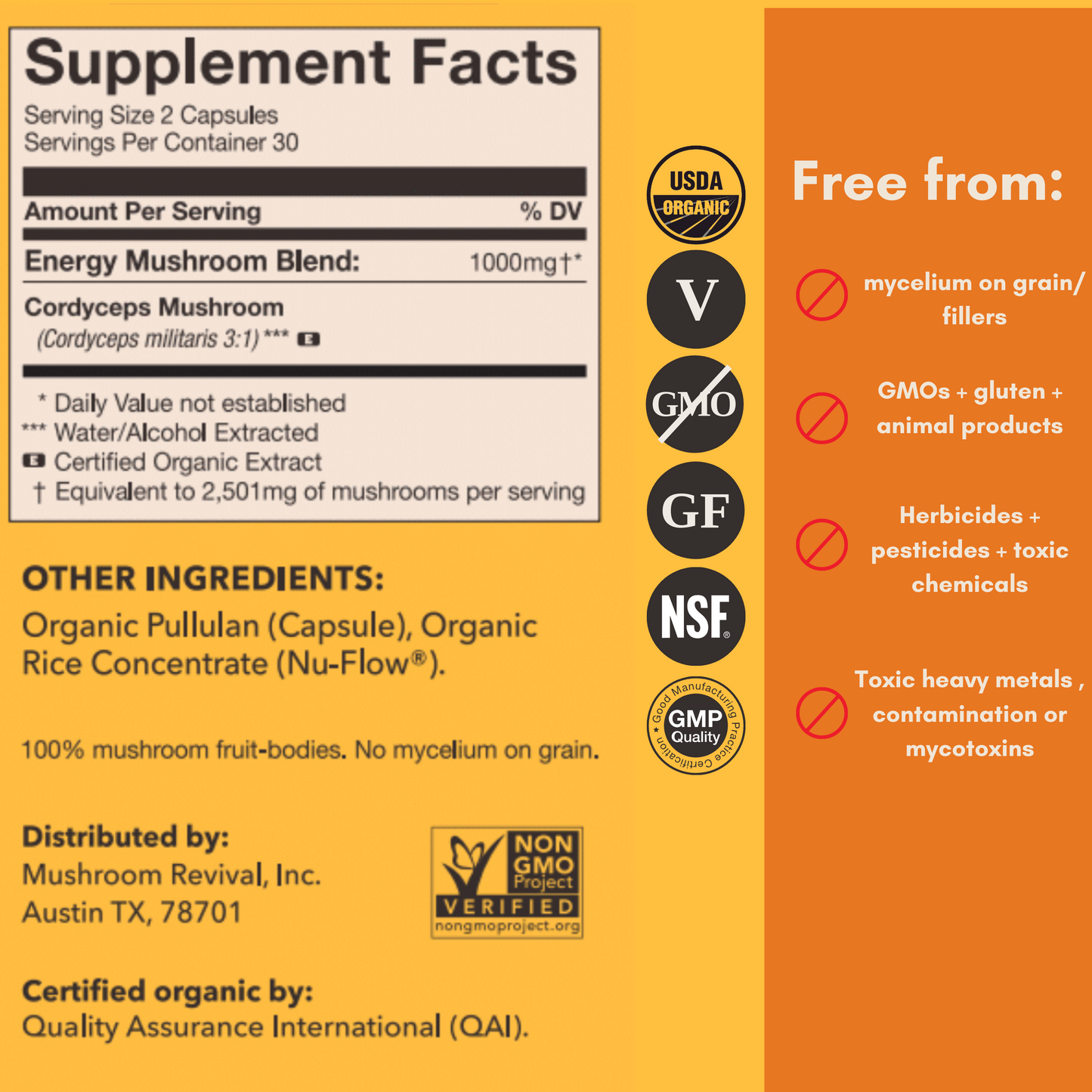 Mushroom Revival Energy Cordyceps Capsules Best Sales Price - Edibles
