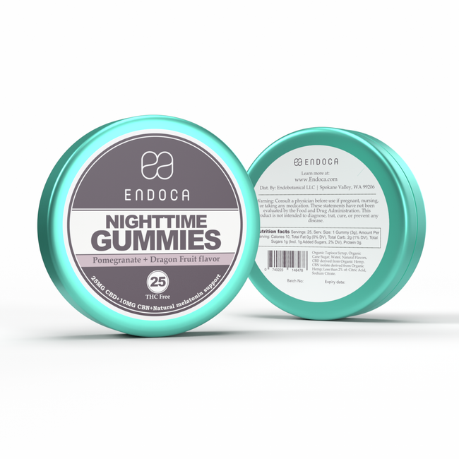 Endoca Night Time Gummies, 25mg CBD/CBN