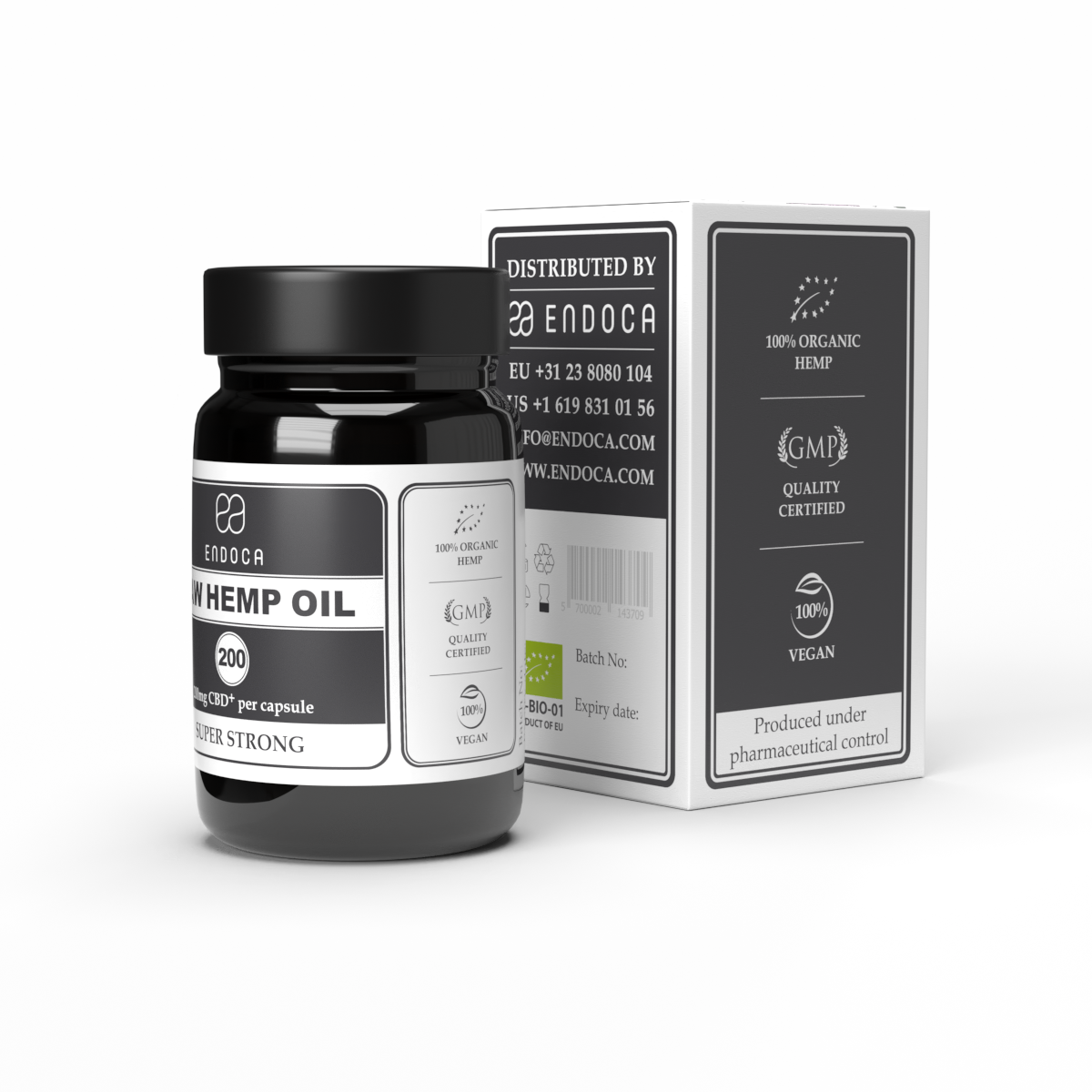 Endoca 200MG RAW CBD Capsules (High potency)