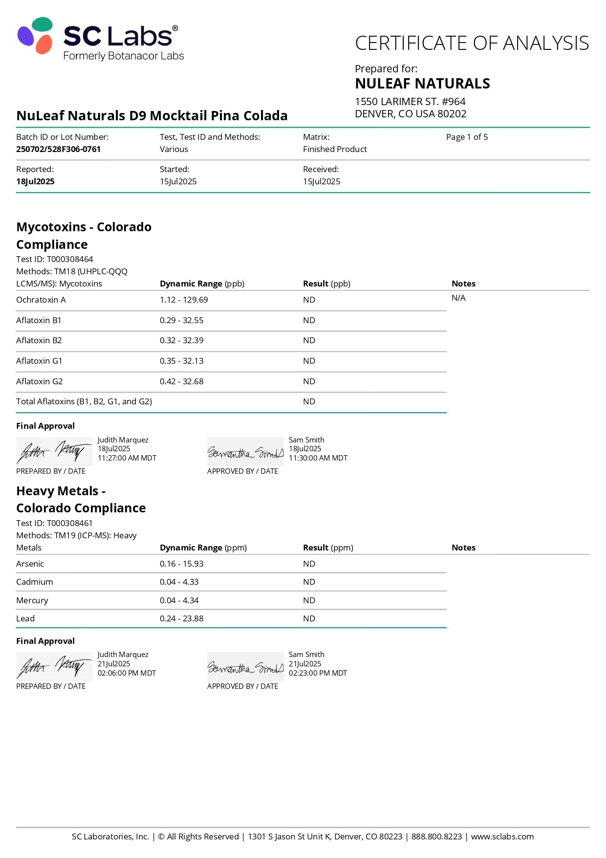 NuLeaf D9 THC Mocktail Shots