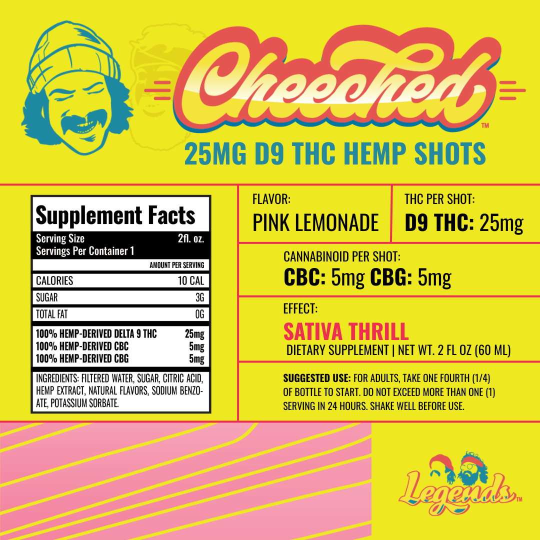 Legends Sativa Shot - Pink Lemonade (300 mg THC)